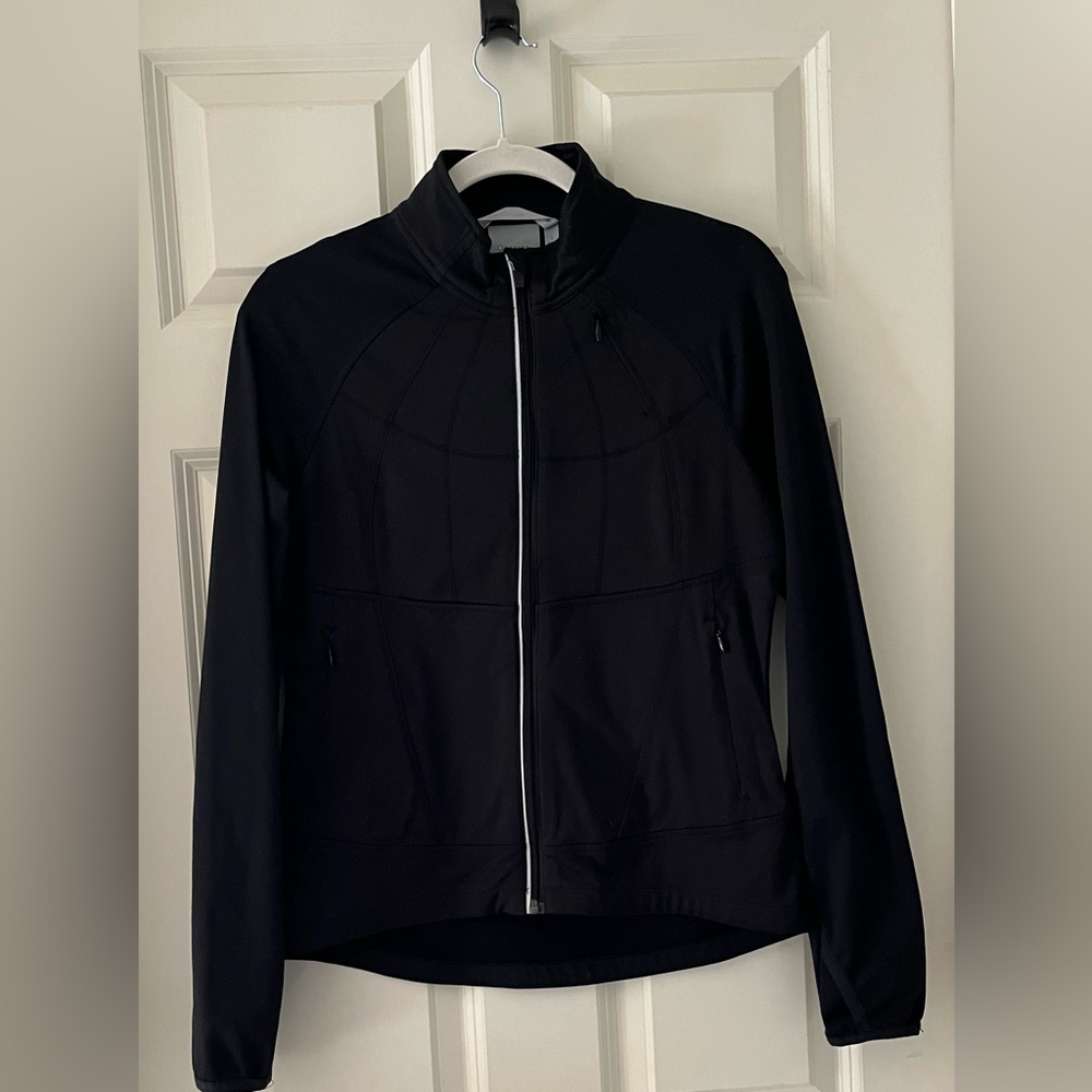 ATHLETA Twilight Run Full Zip Jacket, black size S